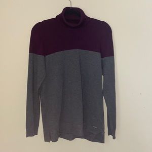 Calvin Klein Sweater Dark Grey and Plumb color